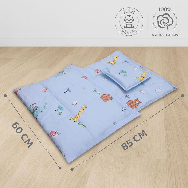 Snuggy Cozy Baby Bedding With Blanket & Pillow And Odour Free - Sky Blue - Image 6