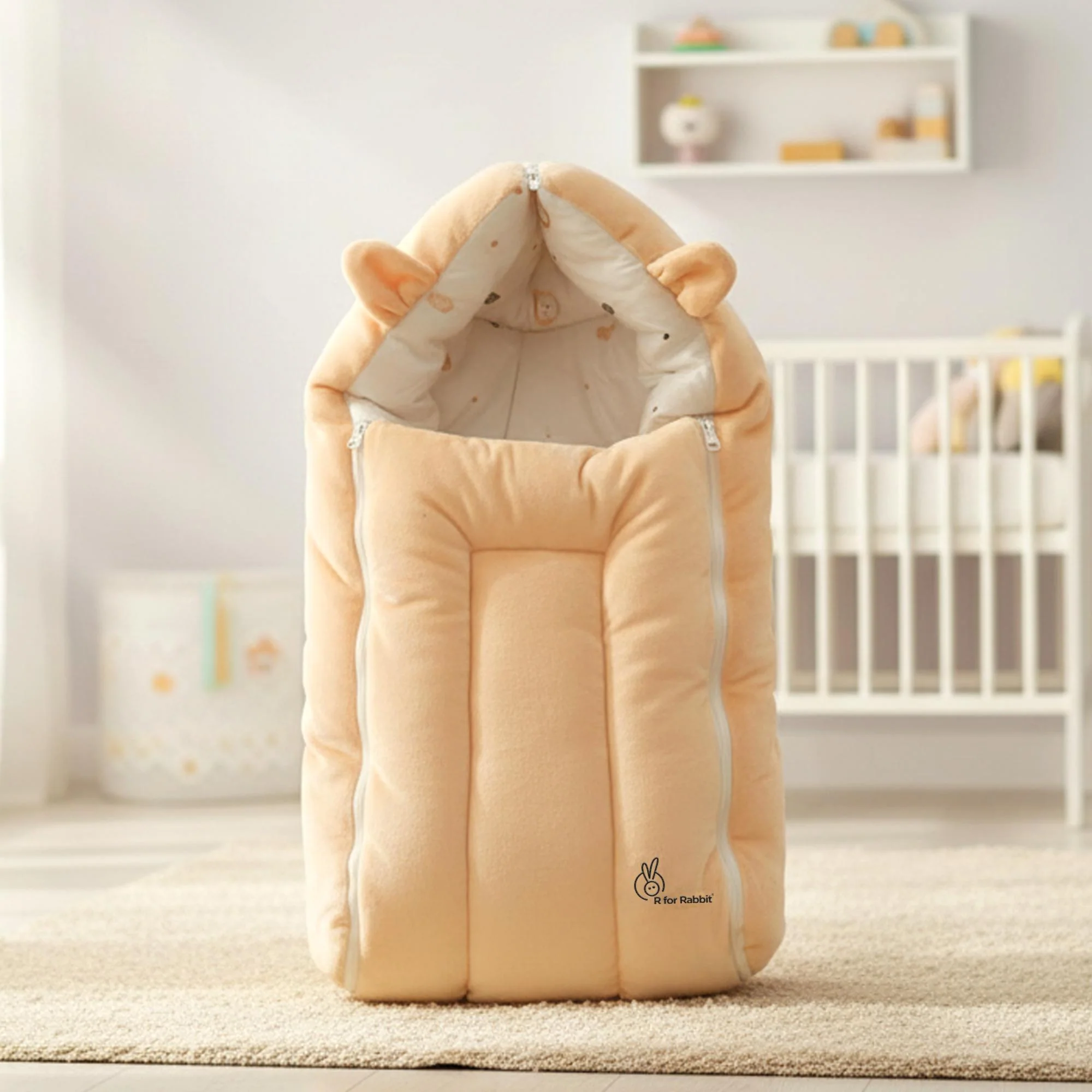 Snuggy Cucoon Baby Nest - Soft, Comfortable & Multi-Purpose Nest for Newborns 0-6 months babies - Teddy Beige - Image 8