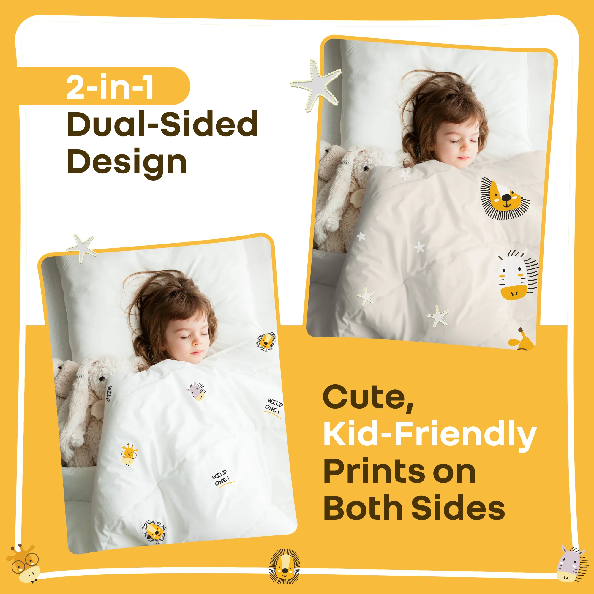 Softkins Baby Comforter 100% Cotton Baby Blanket With Ultra-Soft Dual Side Comfort - Safari Beige - Image 4
