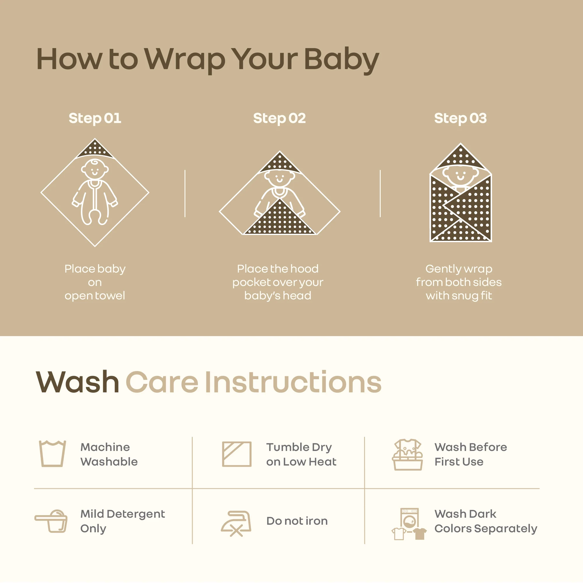 Softkins Baby Hooded Knit Towel with 100% Natural Cotton, Soft & Quick Dry - White Fishy - Image 5