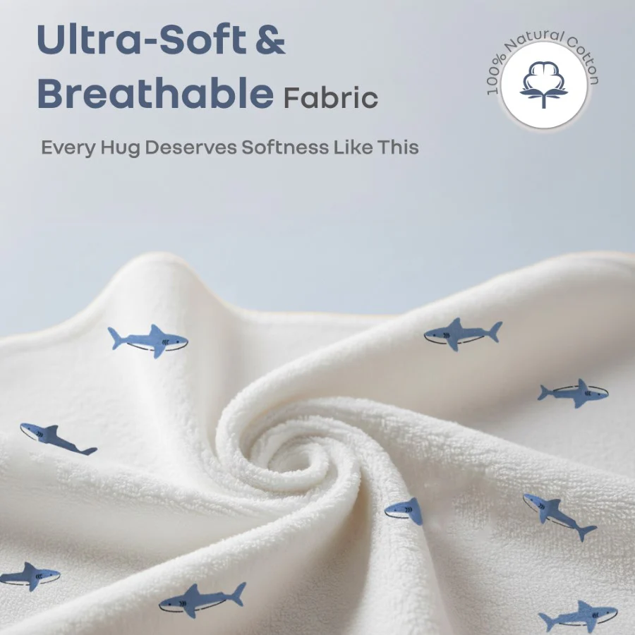 Softkins Washcloth - Ultra-Soft Cotton Baby Washcloth (Pack of 6) - Aqua Blue - Image 2
