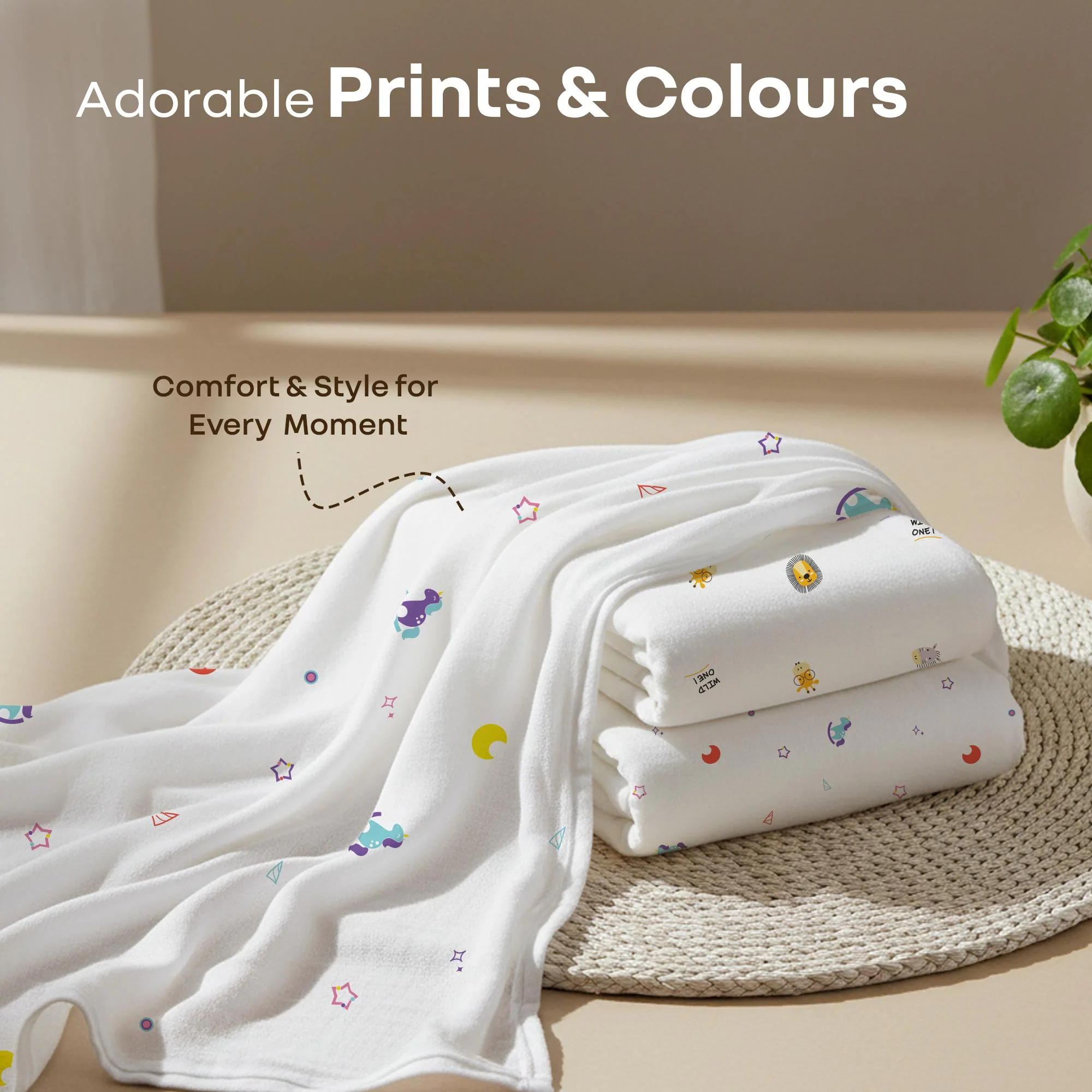 Softkins Muslin Baby Blanket With 6 Layers - Newborn Swaddle & All Season Blanket - Unicorn White - Image 7