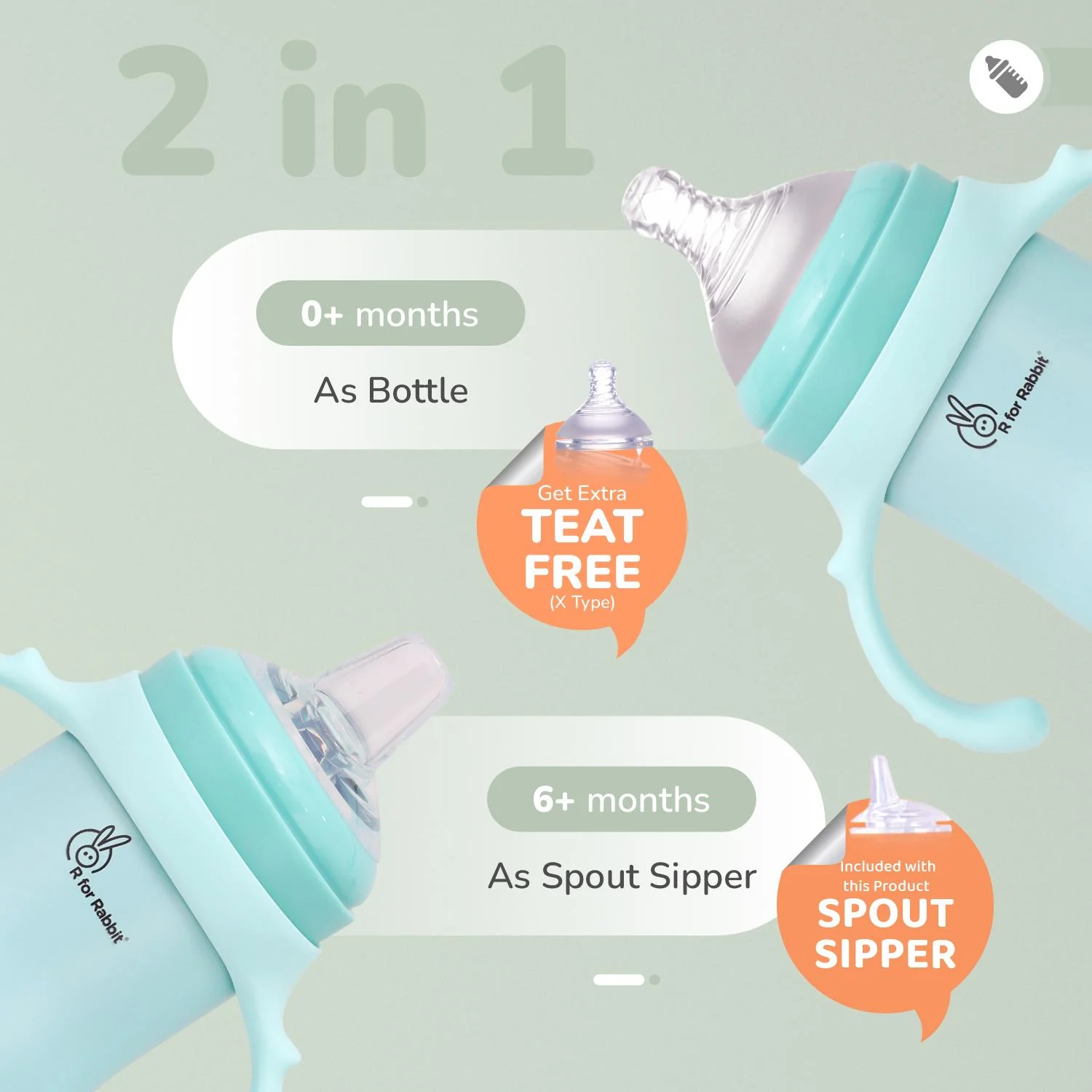Steebo Fusion Spout Cup SS Bottle 270ml With Personalized Name - Lake Blue - Image 3
