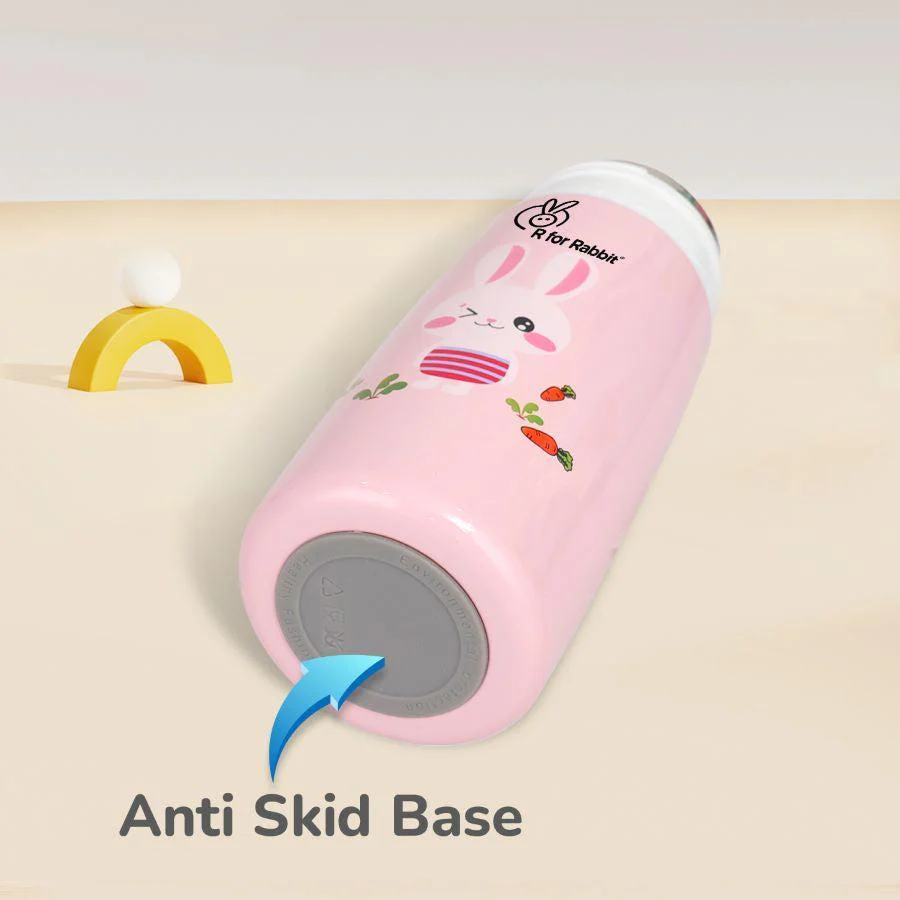 Steebo Safari Stainless Steel Sipper Bottle for Kids 500ml - Pink Bunny - Image 5