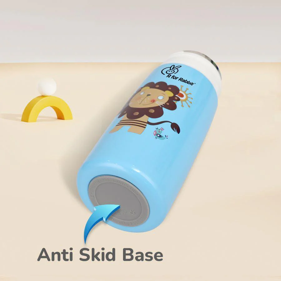 Steebo Safari Stainless Steel Sipper Bottle for Kids 500ml - Blue Lion - Image 5