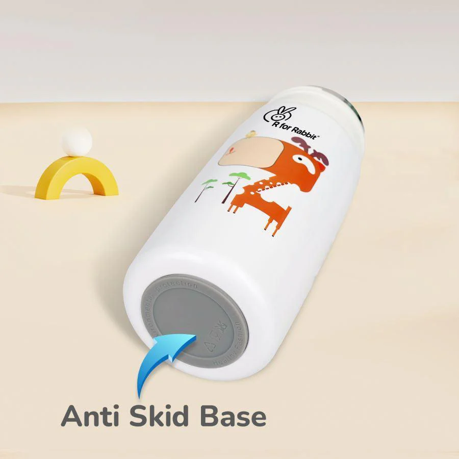 Steebo Safari Stainless Steel Sipper Bottle for Kids 500ml - Orange Giffy - Image 5