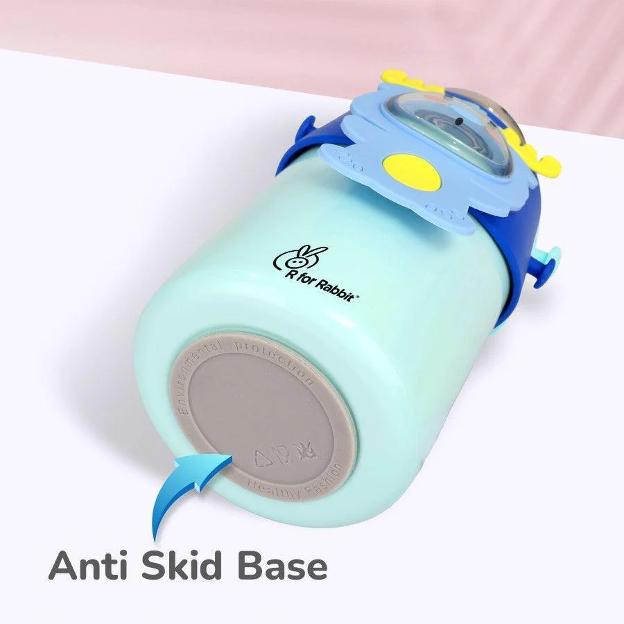 Steebo Zoobie Stainless Steel Sipper Feeding Bottle for Kids 550ml - Blue Deer - Image 5