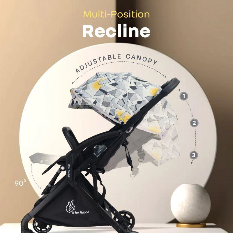 Street Smart Aero Baby Stroller With Personalized Name Plate - Black Multi - Image 7