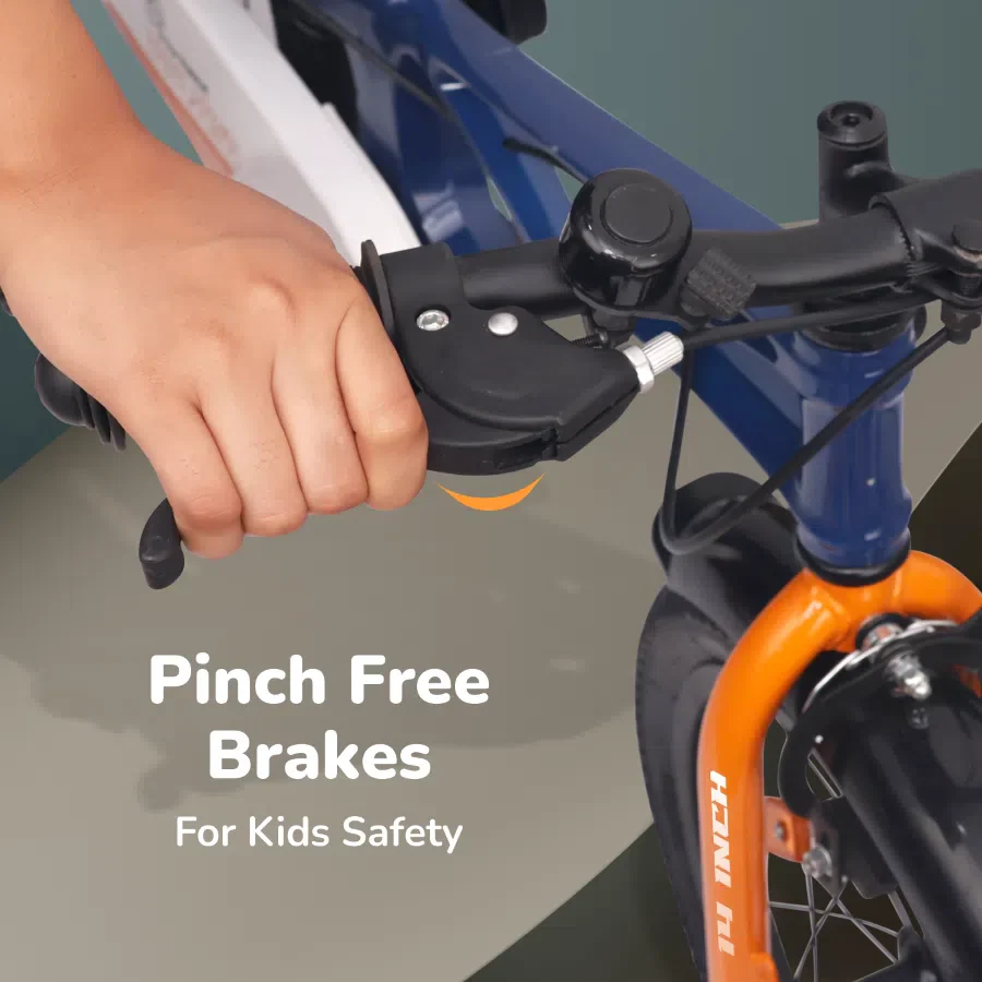 Tiny Toes Ryder Bicycle For Kids 14 Inch 90% Plug N Play Installation - Blue Orange - Image 6