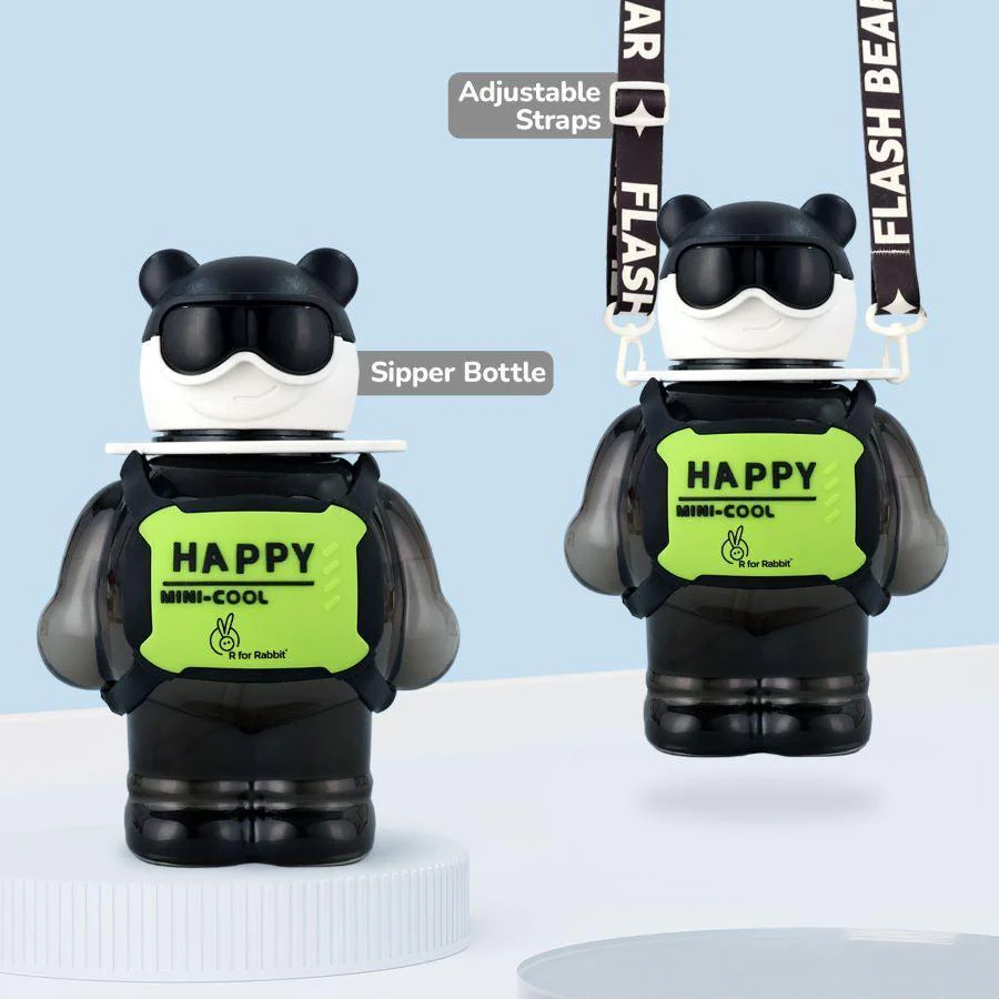 Tritan Astro Baby Straw Sipper Bottle 1000ml - Black - Image 3