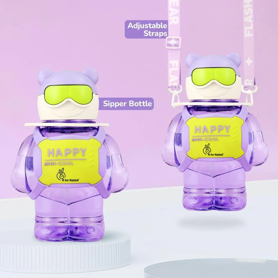 Tritan Astro Baby Straw Sipper Bottle 1000ml - Purple - Image 3