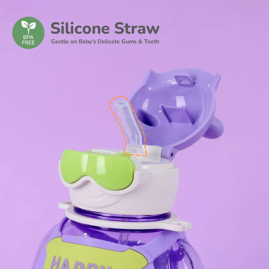 Tritan Astro Baby Straw Sipper Bottle 1000ml - Purple - Image 6