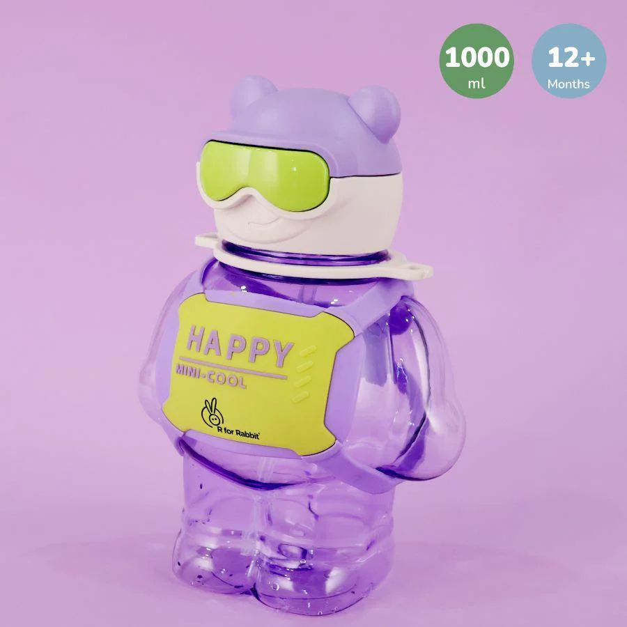 Tritan Astro Baby Straw Sipper Bottle 1000ml - Purple - Image 7