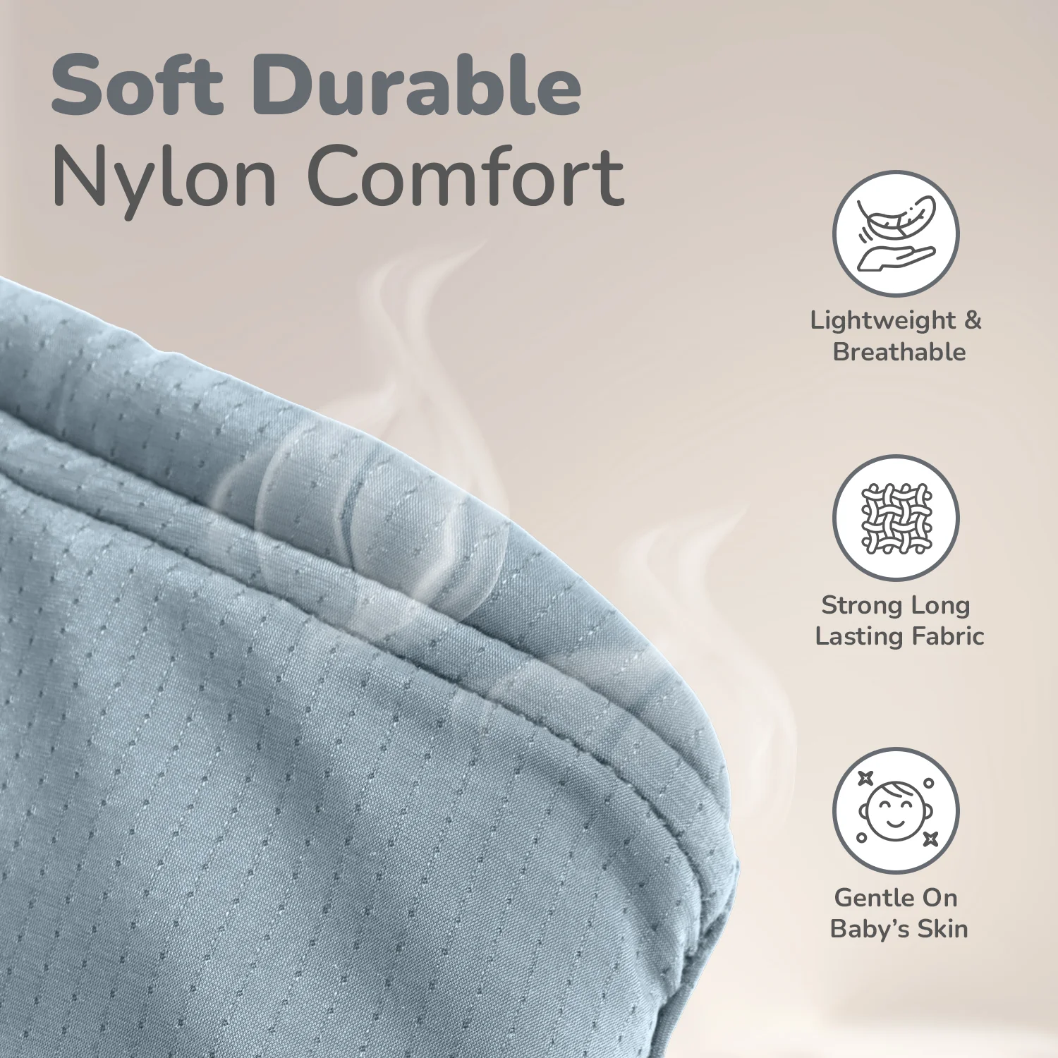 Upsy Daisy Cozy Ergonomic 5-in-1 Hip Sit Baby Carrier for All-Day Comfort - Grey - Image 5