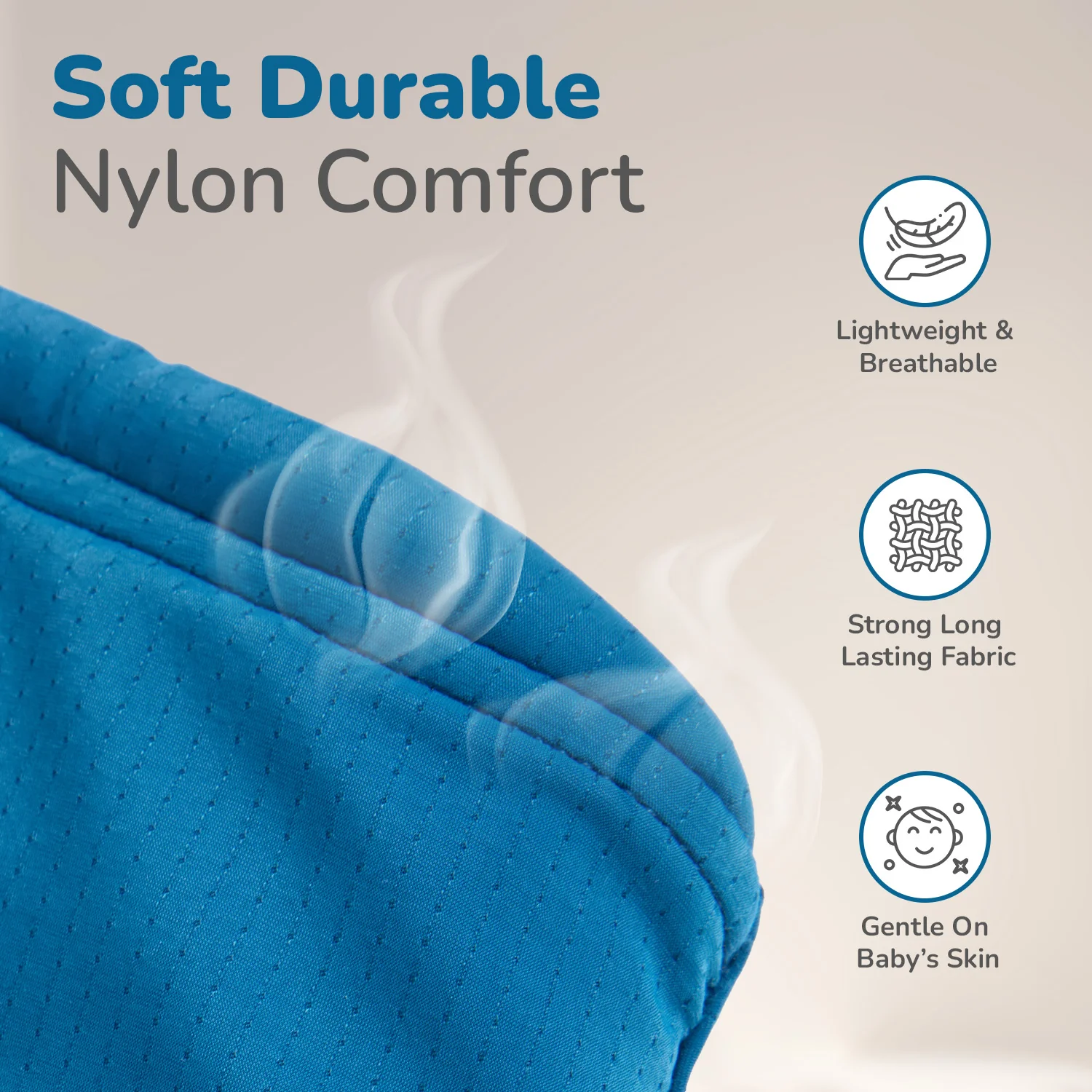 Upsy Daisy Cozy Ergonomic 5-in-1 Hip Sit Baby Carrier for All-Day Comfort - Denim Blue - Image 5