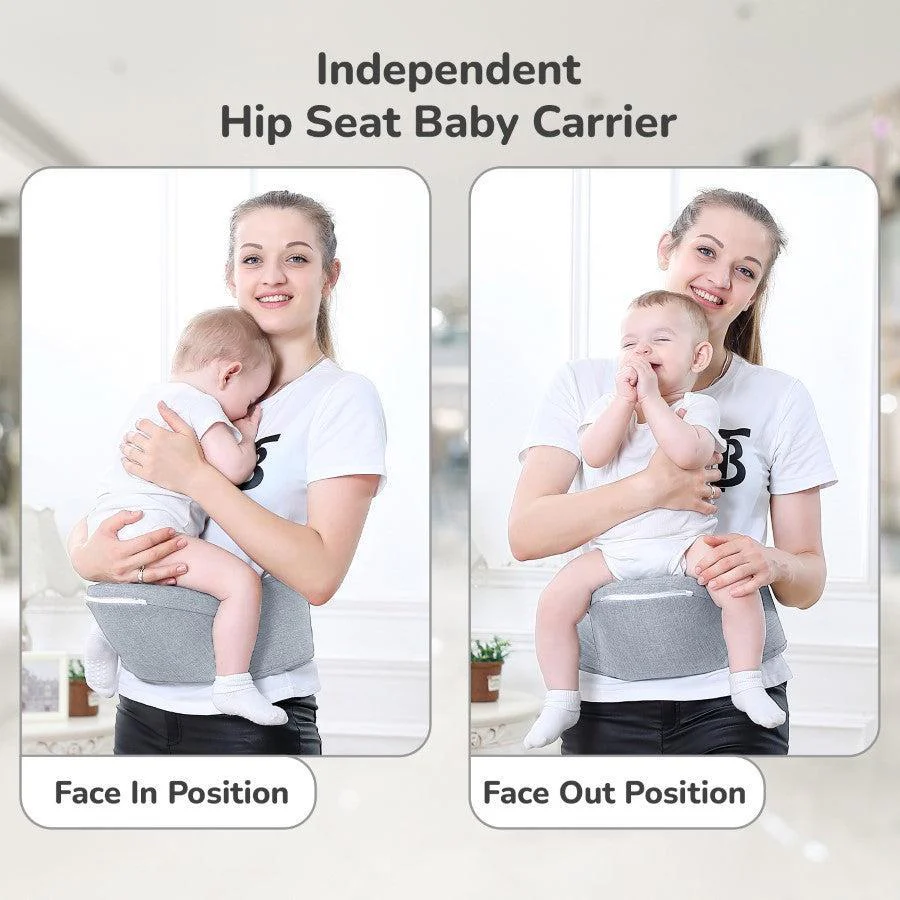 Upsy Daisy Ergo 8-in-1 Hip Seat Baby Carrier - Light Grey - Image 3