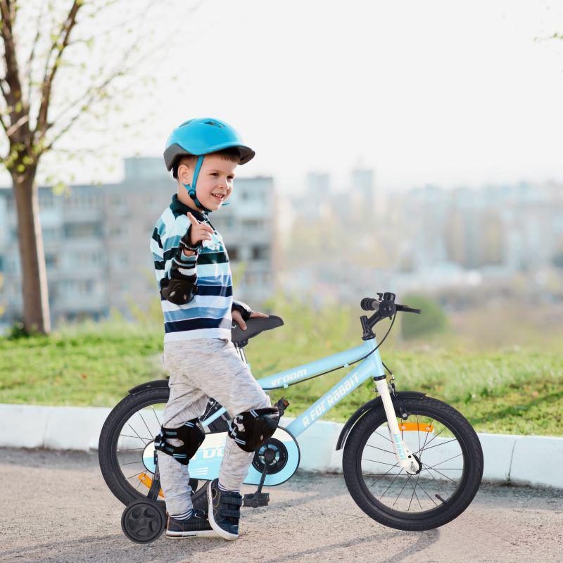 Vroom Bicycle For Kids 16 Inch With 90% Plug And Play For Ease Of Installation, Wide Training Wheels, Adjustable Seat, 4-7yrs, Upto 40kgs - Lake Blue - Image 8