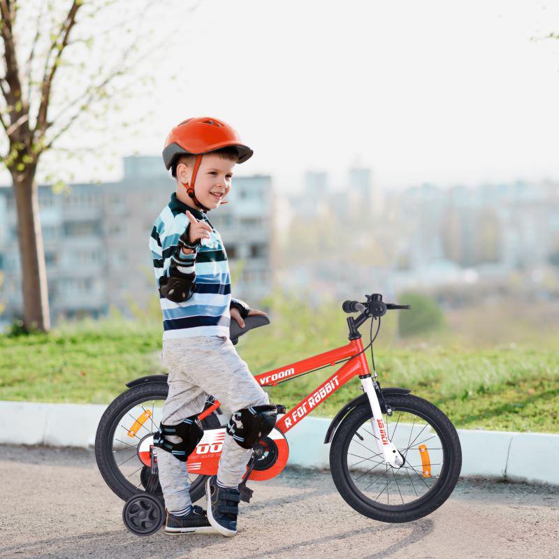 Vroom Bicycle For Kids 16 Inch With 90% Plug And Play For Ease Of Installation, Wide Training Wheels, Adjustable Seat, 4-7yrs, Upto 40kgs - Red - Image 8