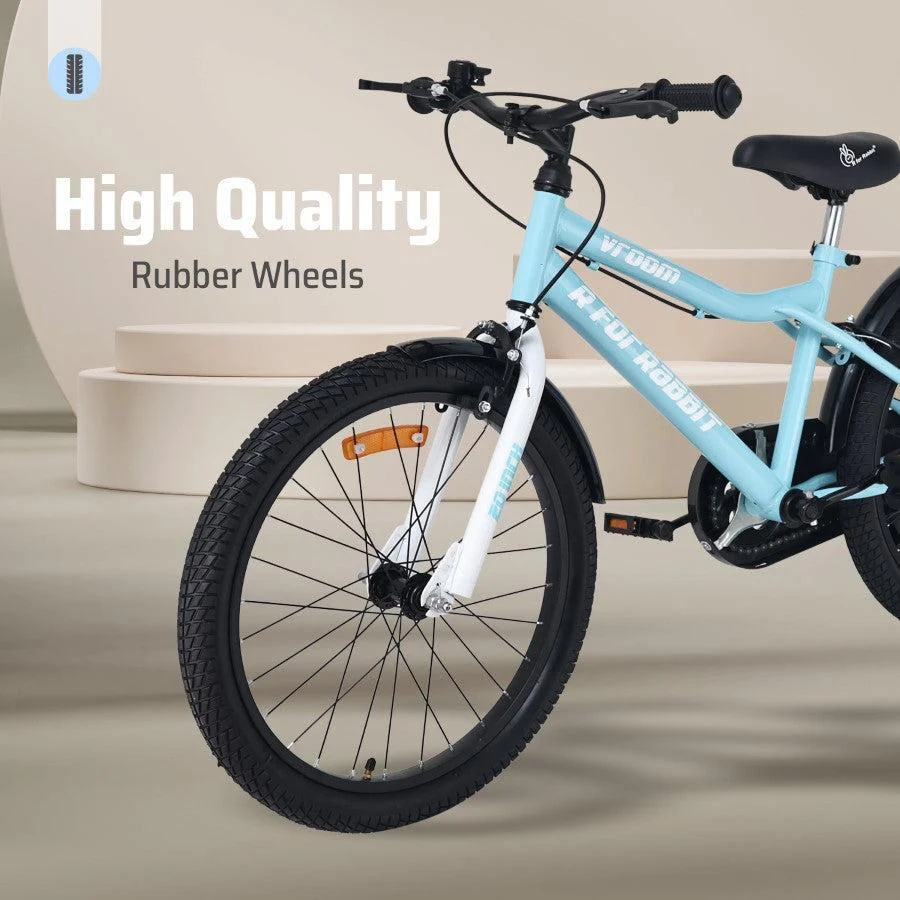 Vroom Bicycle For Kids 20 Inch With 90% Plug And Play For Ease Of Installation, Wide Training Wheels, Adjustable Seat, 7-10yrs, Upto 50kgs - Lake Blue - Image 5