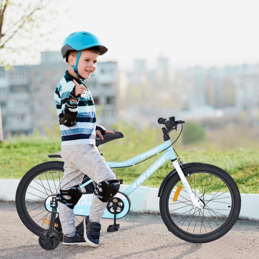 Vroom Bicycle For Kids 20 Inch With 90% Plug And Play For Ease Of Installation, Wide Training Wheels, Adjustable Seat, 7-10yrs, Upto 50kgs - Lake Blue - Image 7